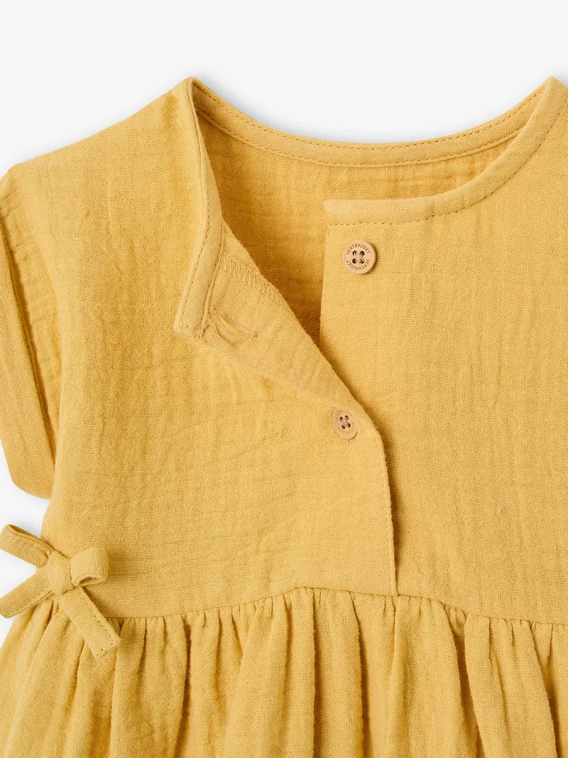 Vertbaudet Mädchen Baby Kleid, Ocker, – Produktbild 3 von 3