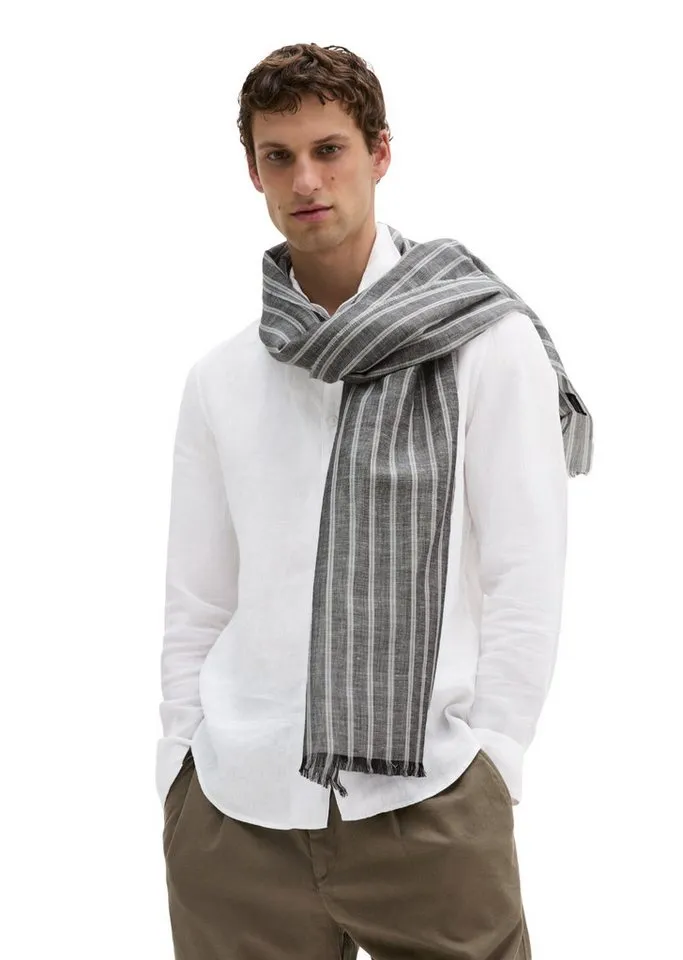 Marc O'Polo Marc O'Polo Schal aus Leinen und Bio-Baumwolle, Schwarz, – Produktbild 5 von 5