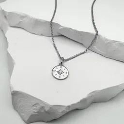 MOANINA MOANINA Kette Kompass - 925 Silber/18k Gold Vermeil - 3 Längen – Produktbild 1 von 1