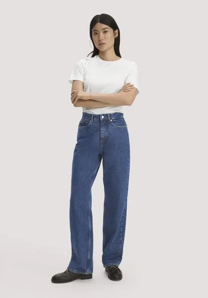 hessnatur hessnatur Jeans GIERA Straight Relaxed aus reinem Bio-Denim, Dark blue, – Produktbild 1 von 4