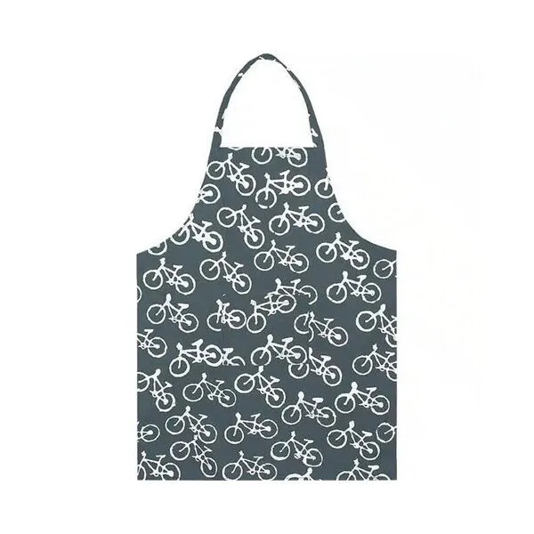 Global Mamas Global Mamas Küchen-Wendeschürze aus Biobaumwolle & Upcycling Mehlsack, Bicycles (grau), – Produktbild 1 von 2