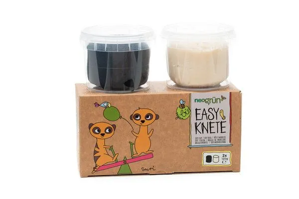 neogrün neogrün Easy-Knete 2er Set "Suri", Schwarz/weiß, – Produktbild 3 von 6