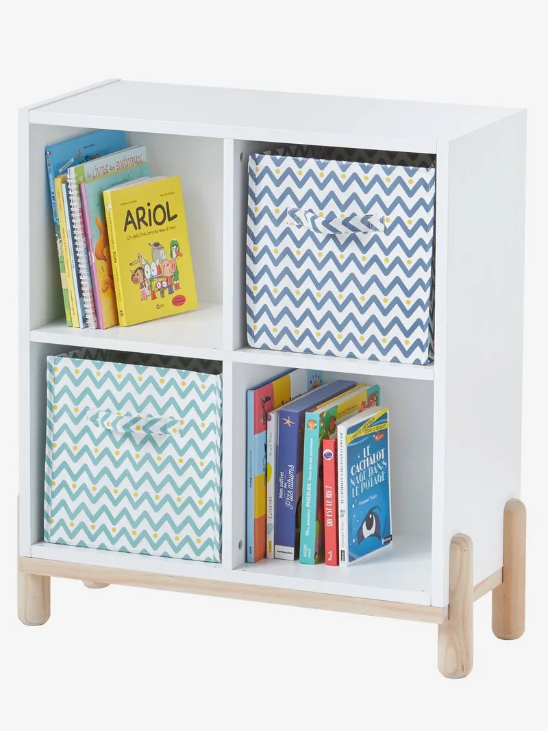 Vertbaudet Kinderzimmer Regal, Weiß/braun, – Produktbild 3 von 4