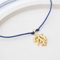 Bow & Hummingbird Bow & Hummingbird Armband auf Karte - Koralle - Ein kleiner Gruß vom Meer, Blau, – Produktbild 1 von 1