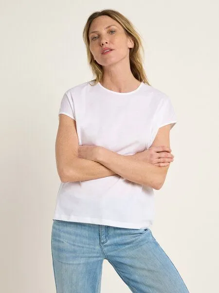 LANIUS LANIUS Shirt mit überschnittener Schulter aus Bio-Baumwolle, White, – Produktbild 3 von 5