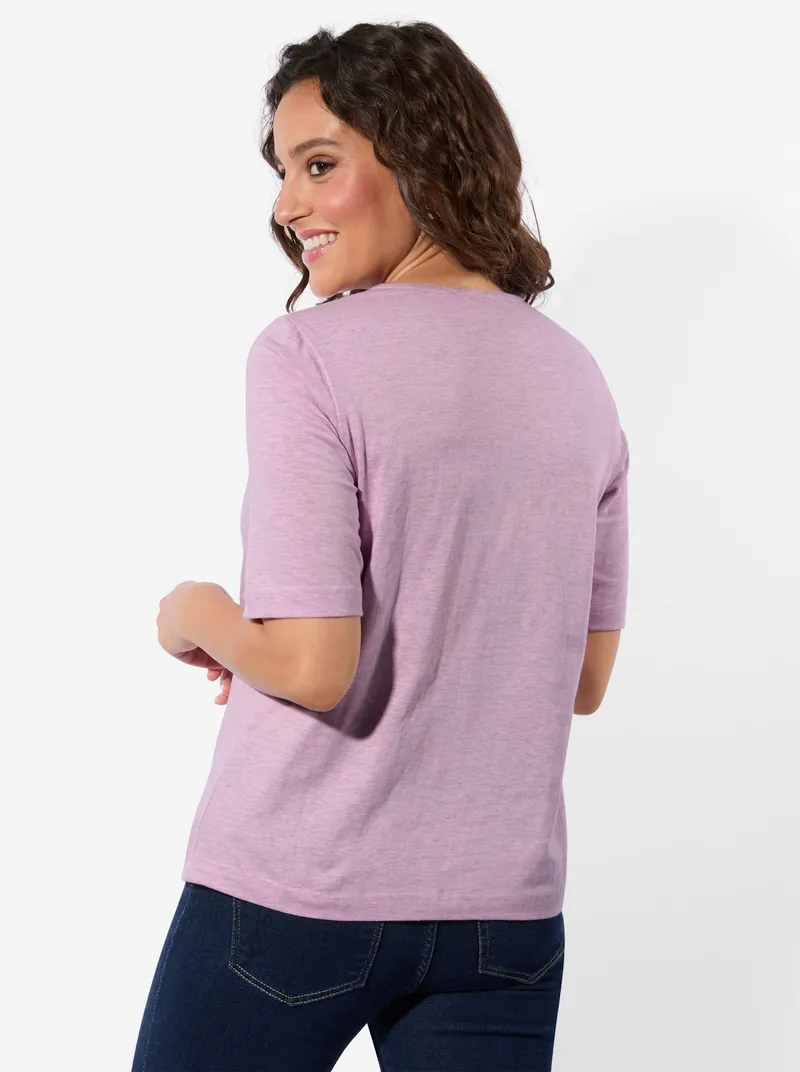 Witt V-Shirt rosé-meliert, Rosé-meliert, – Produktbild 2 von 2
