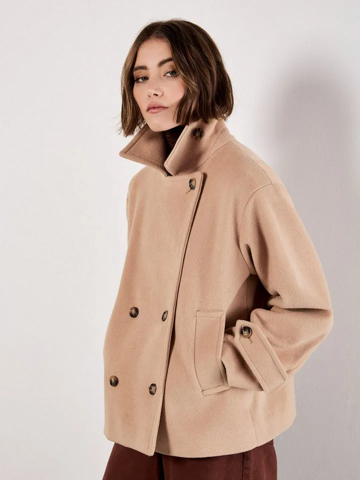Apricot Apricot Kurzjacke Kurzjacke im Zweireiher Stil, Braun, – Produktbild 1 von 5