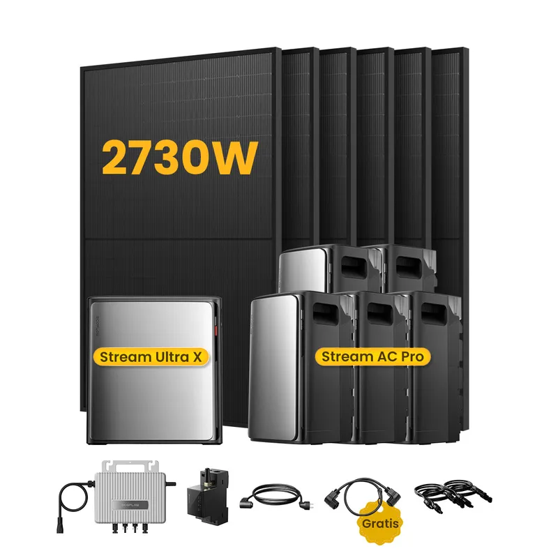 EcoFlow EcoFlow Stream Ultra X, Solaranlage mit Speicher, mit 6 x 455W Bifazialen Solarmodulen, by Powerness - Stream Ultra X + 5 x Stream AC Pro | 13440Wh / 1 x Smart Meter / Selbstabholung – Produktbild 1 von 1