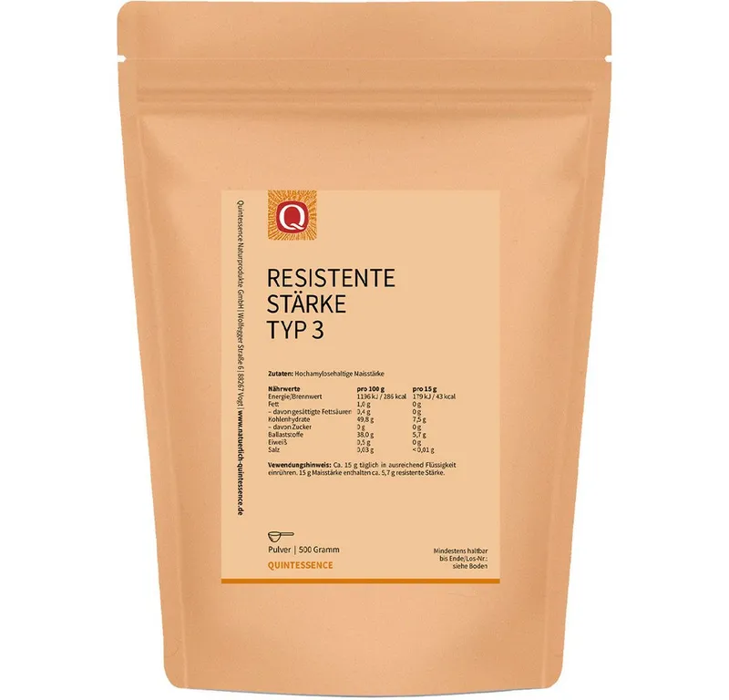 Quintessence Resistente Stärke Typ 3 – Natürliche resistente Stärke als Pulver, 500 g, 500 g - natürliche Ballaststoffe – hochwertige Premiumqualität – Produktbild 2 von 4