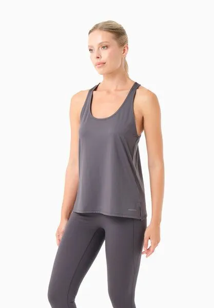 ORGANICATION ORGANICATION TINNA | Sportliches Tanktop aus recyceltem Polyamid, Shadow, – Produktbild 1 von 4