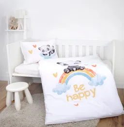 Herding Herding Regenbogen Panda Bettwäsche  "Made in Green" Größe 40x60 + 100x135 cm – Produktbild 1 von 1