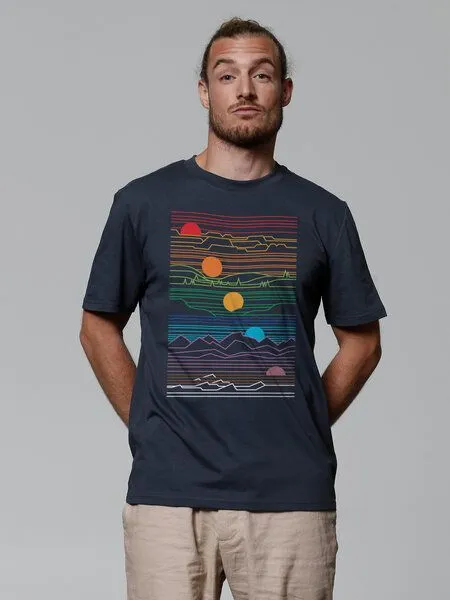 watapparel watapparel T-Shirt Unisex Sun And Moon, India ink grey, – Produktbild 2 von 3