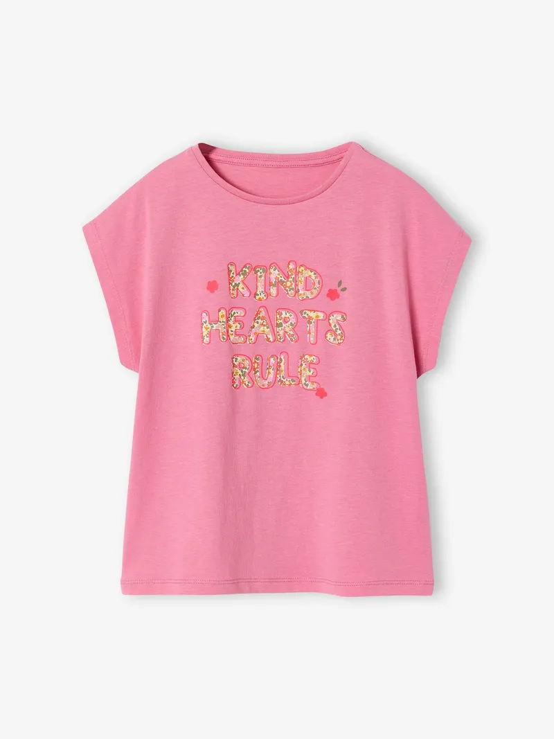 Vertbaudet T-Shirt in Kastenform Mädchen, Rosa, – Produktbild 1 von 2