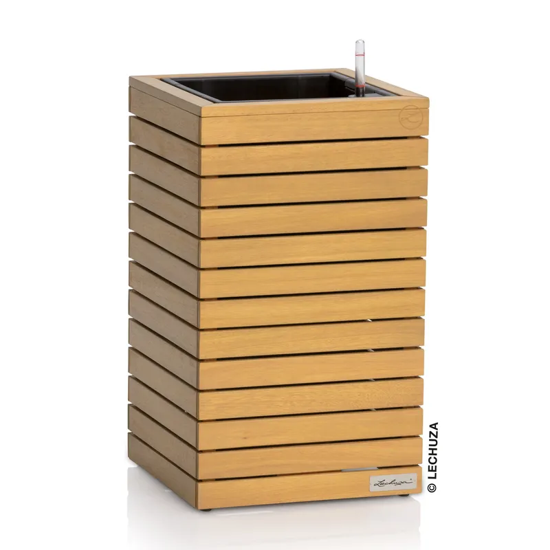 Lechuza® Lechuza Pflanzgefäß 'Palo Natural Wood 35', ca. 35 x 35 x H 59 cm, Braun, – Produktbild 1 von 1