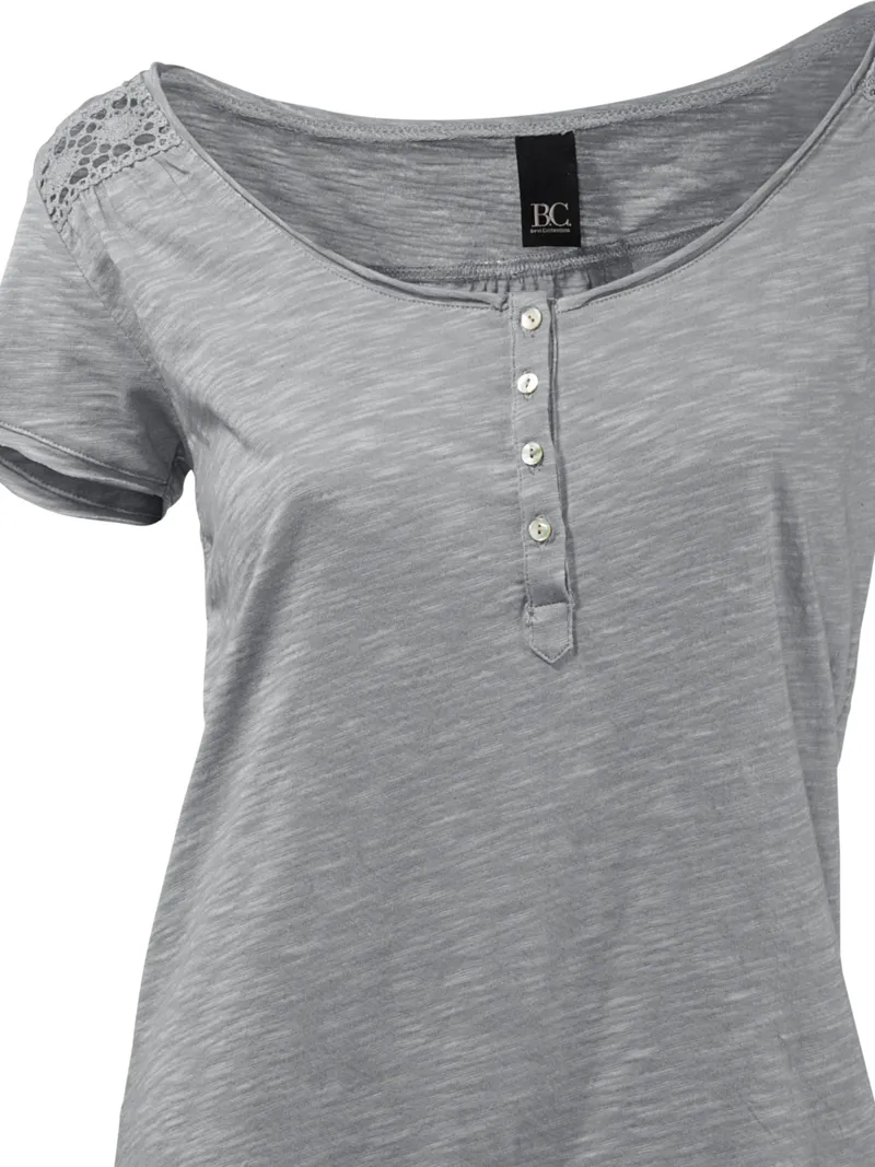 heine Rundhalsshirt grau, Grau, – Produktbild 1 von 2