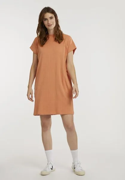 THOKKTHOKK ThokkThokk TT76 Boxy Shirt Dress (GOTS), Pheasant ribbed, – Produktbild 1 von 4