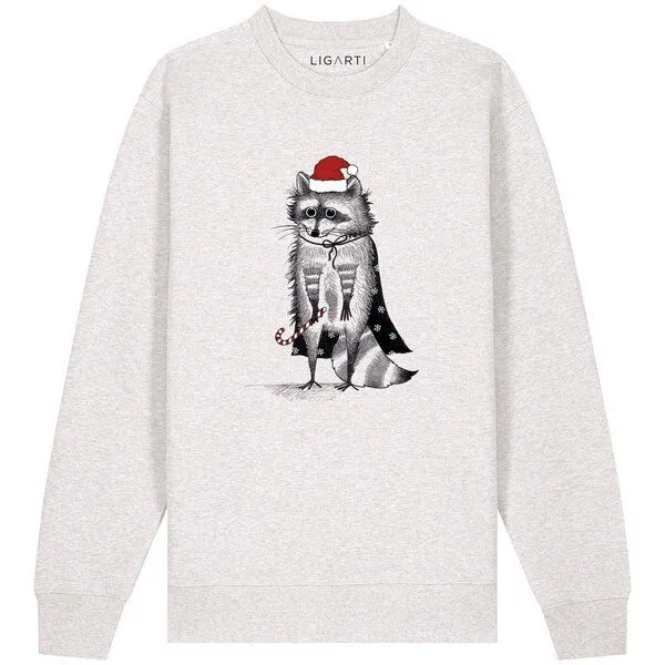 LIGARTI Pullover – Weihnachtszaubär – LIGARTI Tiermanufaktur, Hellgrau, – Produktbild 2 von 3