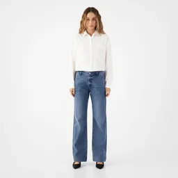 DAWN GLOW Flared Soft Tencel - Denim Chino - Medium Blue - Medium Blue / 29 / 32 – Produktbild 1 von 1