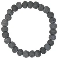 Global Mamas Global Mamas Armband mit Perlen aus Recycling Glas, Durchmesser ca. 7,5 cm, Grau, – Produktbild 1 von 1