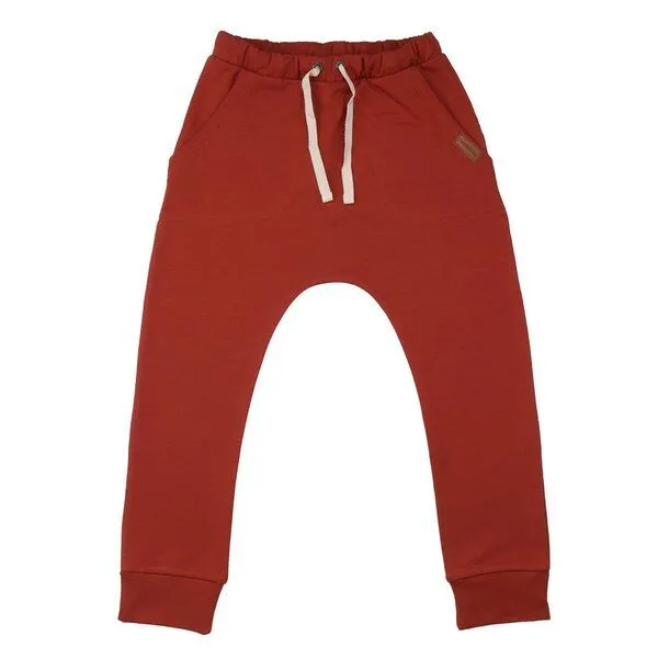 Walkiddy Kinder Jogginghose GOTS zertifiziert – Dunkelrot, Bund mit Kordel, weich & bequem | von Walkiddy – Produktbild 1 von 1