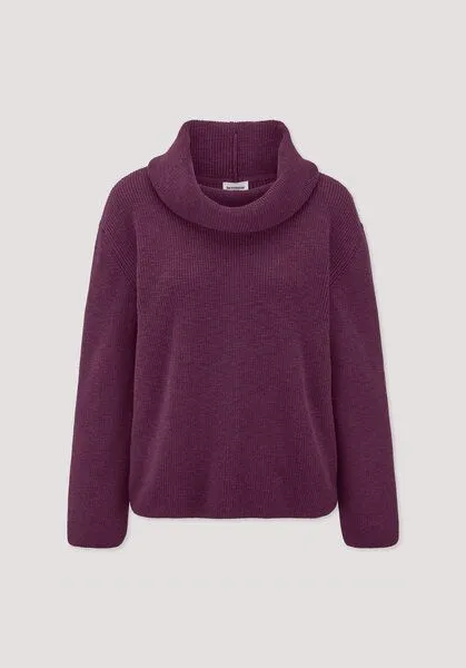 hessnatur hessnatur Strickpullover Relaxed aus reiner Bio-Baumwolle, Fuchsia, – Produktbild 4 von 4