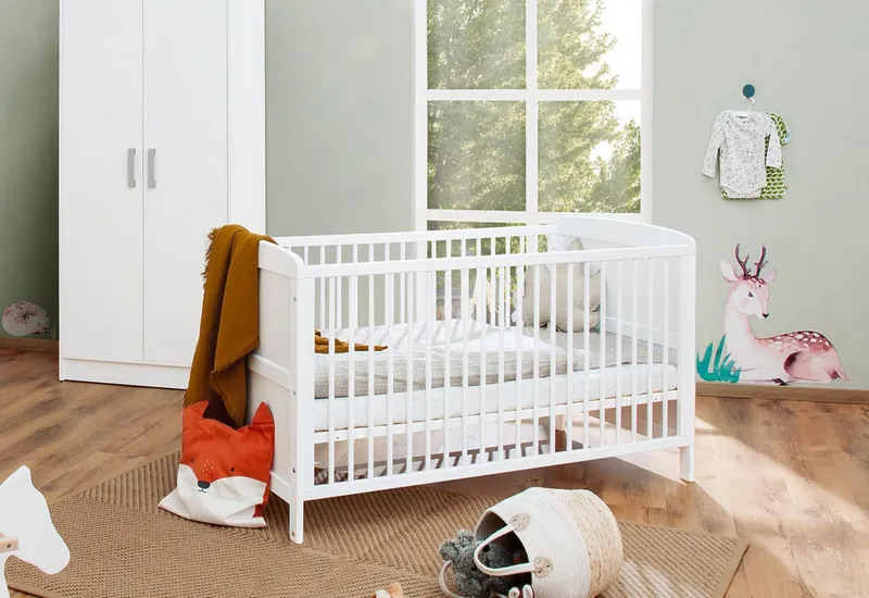 Pinolino Pinolino Babybett Kinderbett 'Viktoria', Weiß, – Produktbild 3 von 3