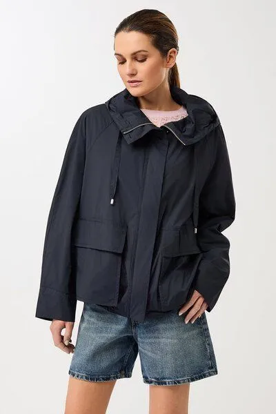 LangerChen LangerChen Modische Kapuzenjacke mit großen Taschen, Navy (blau), – Produktbild 1 von 4