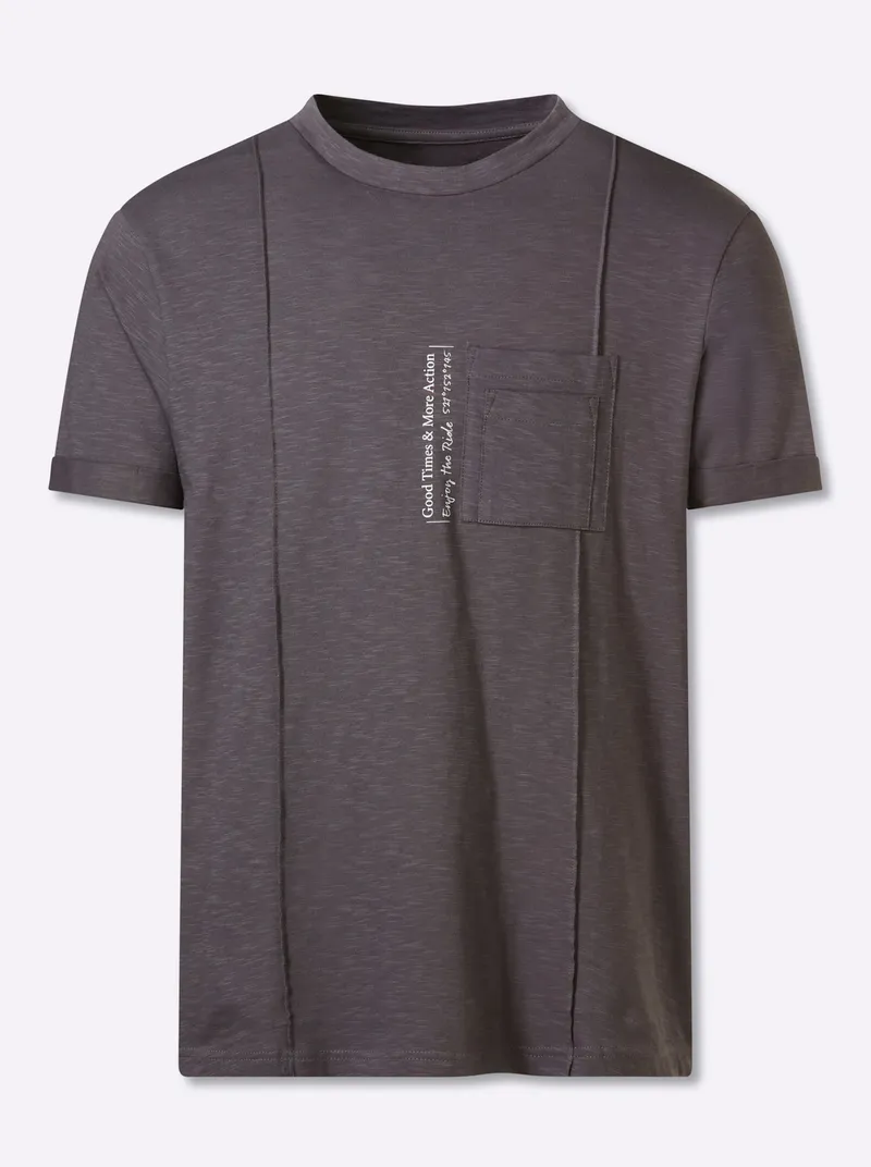 marco donati Kurzarmshirt anthrazit, Anthrazit, – Produktbild 1 von 2