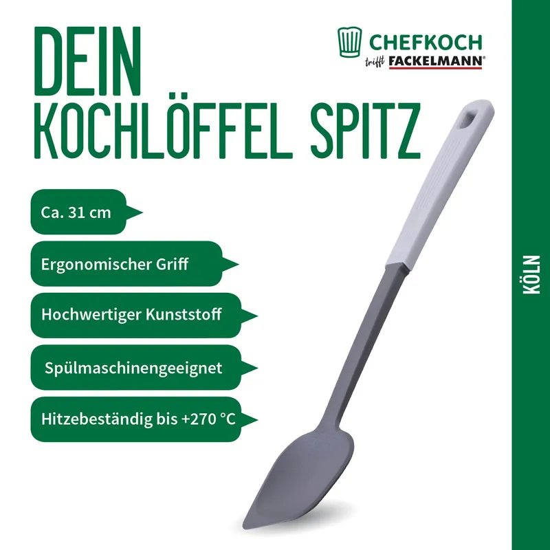 Chefkoch trifft Fackelmann Chefkoch trifft Fackelmann Kochlöffel spitz Köln, 31cm – Produktbild 3 von 3
