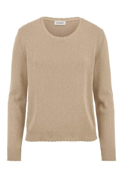hessnatur hessnatur Strick Pullover Relaxed aus Leinen mit Bio-Baumwolle und LENZING ECOVERO, Taupe, – Produktbild 3 von 4