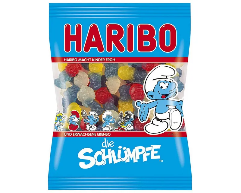 Haribo Haribo Süßigkeit, Haribo Schlümpfe Fruchtgummi mit Himbeer und Erdbeergeschmack 175g – Produktbild 2 von 3