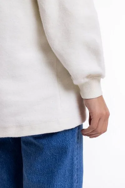 Rotholz Rotholz Half Zip Sweatshirt aus Bio-Baumwolle, Weiss, – Produktbild 5 von 8
