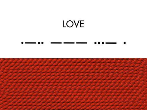 renna deluxe renna deluxe Morse-Code Armband vergoldet, Rot, – Produktbild 6 von 8
