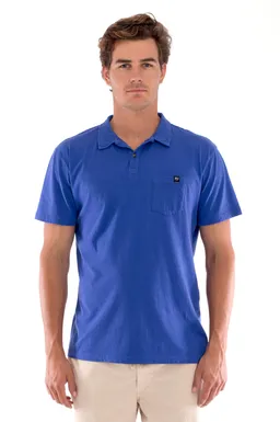 RAVENS VIEW IBIZA RAVENS VIEW IBIZA Herren vegan Polo-T-Shirt Pocket Klein Blau – Produktbild 1 von 1
