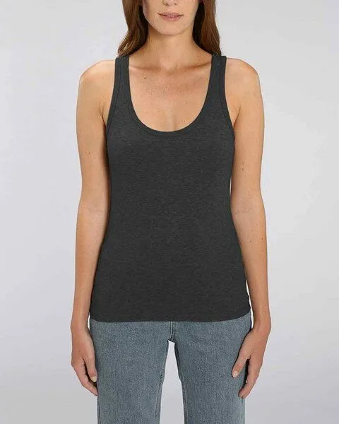 YTWOO YTWOO Damen Top aus Bio Baumwolle, nachhaltig & fair, viele Farben meliert, Dunkelgrau, – Produktbild 1 von 4