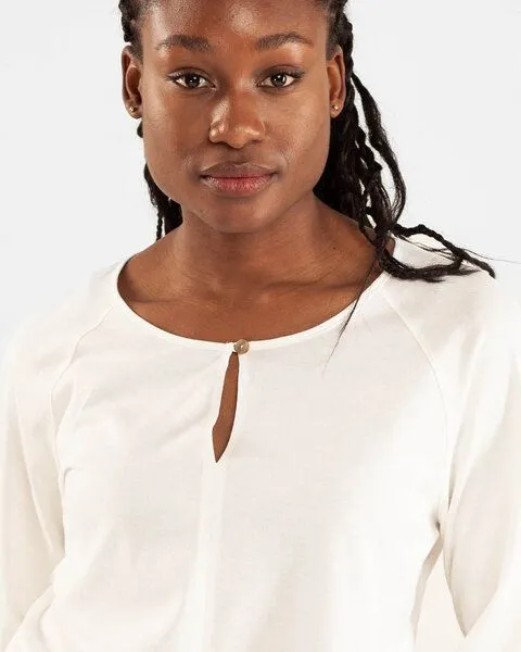 Alma & Lovis Alma & Lovis Feminines Blusenshirt aus Bio-Baumwolle | Raglan Blouse, White (weiß), – Produktbild 3 von 4