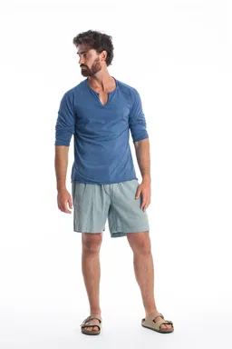 RAVENS VIEW IBIZA RAVENS VIEW IBIZA Herren vegan T-Shirt Lange Ärmel Eros Indigo Blau – Produktbild 1 von 1