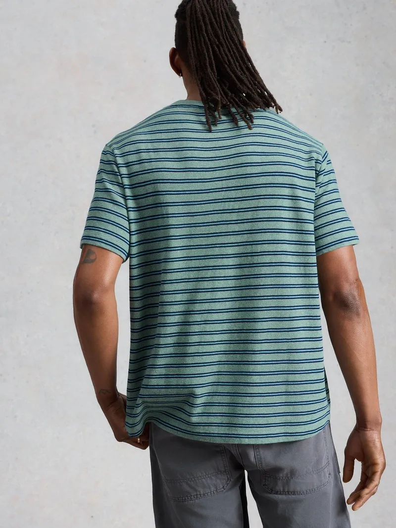 White Stuff Gestreiftes T-Shirt Horsham - L, Blau multi, – Produktbild 4 von 4