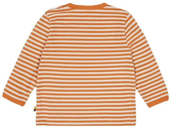 loud + proud loud + proud Babys & Kinder Shirt Streifen, GOTS-zertifiziert, Carrot(orange), – Produktbild 1 von 2