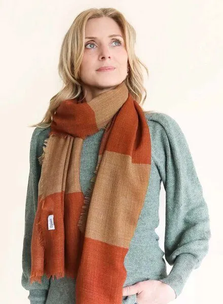 Djian Djian Schal aus Merino-Wolle – COLORS – mulesingfrei, Rost, – Produktbild 1 von 3