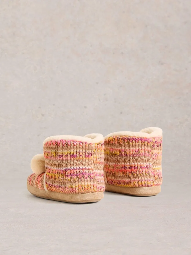 White Stuff Gestrickte Haus-Booties - S, Natur multi, – Produktbild 4 von 4