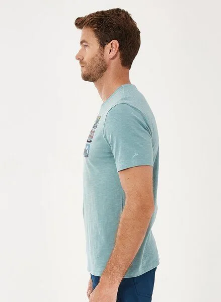 ORGANICATION ORGANICATION T-Shirt aus Bio-Baumwolle mit Print, Miami sky, – Produktbild 3 von 4