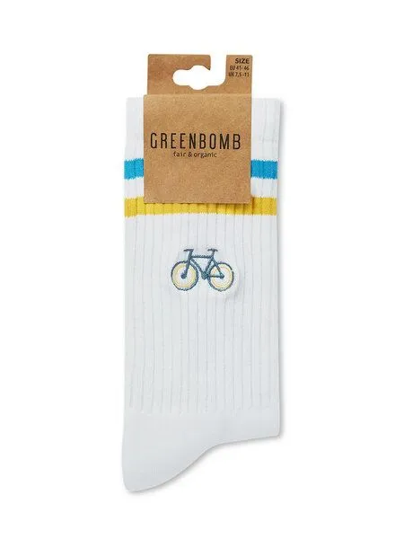 GreenBomb GREENBOMB Tennis-Socken Bike Loop White – Produktbild 2 von 2
