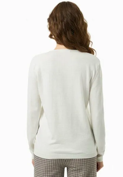 ORGANICATION ORGANICATION Strickpullover aus Bio-Baumwolle, Off white, – Produktbild 4 von 4