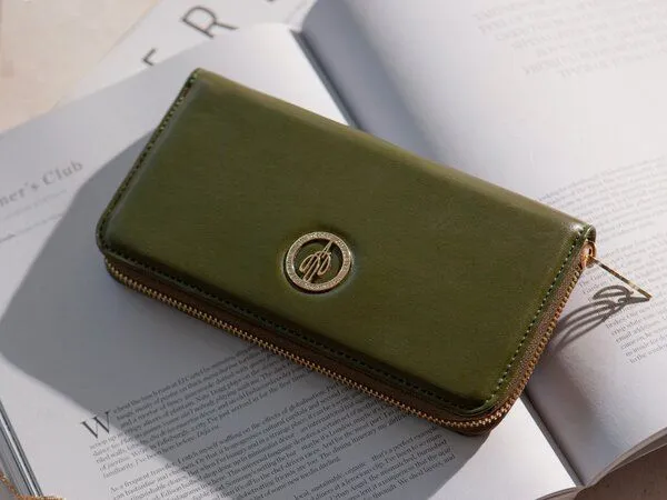 City Border City Border Großes Portemonnaie Acadia aus Kaktusleder mit RFID-Schutz, Beige, – Produktbild 3 von 4