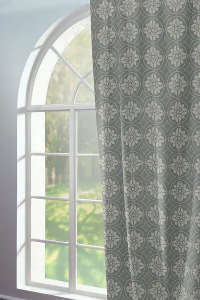 Nature by Adam Nature by Adam Vorhang aus 100% Bio-Baumwolle - Made in Germany - Romantic Puligny Light, Dunkelgrau, – Produktbild 4 von 7