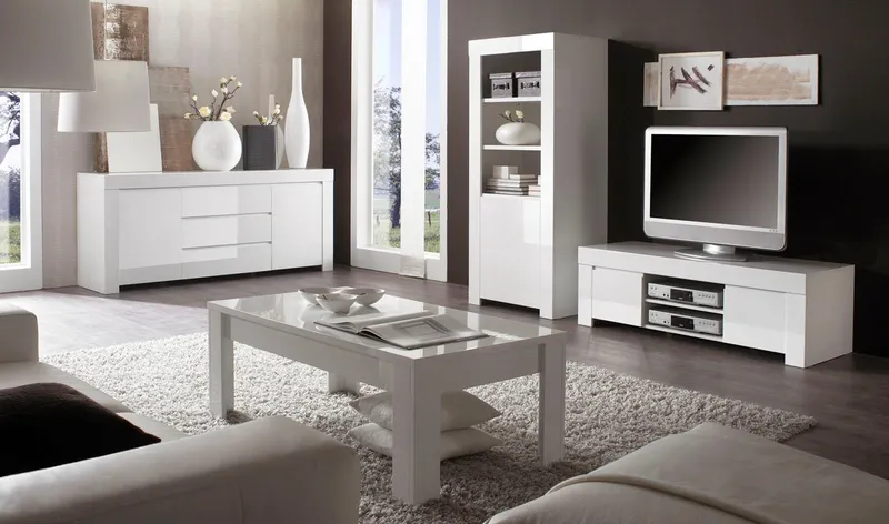Home affaire Couchtisch Amalfi, 122 x 65 cm, Weiß, – Produktbild 4 von 5