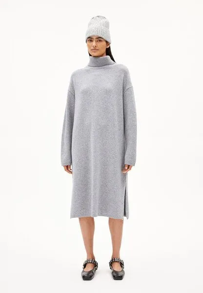 ARMEDANGELS ARMEDANGELS ARADIAA Damen Strickkleid aus recyclem Bio-Woll Mix, Silver melange, – Produktbild 4 von 4
