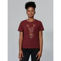 watapparel watapparel T-Shirt Frauen Floral Deer – Produktbild 1 von 1