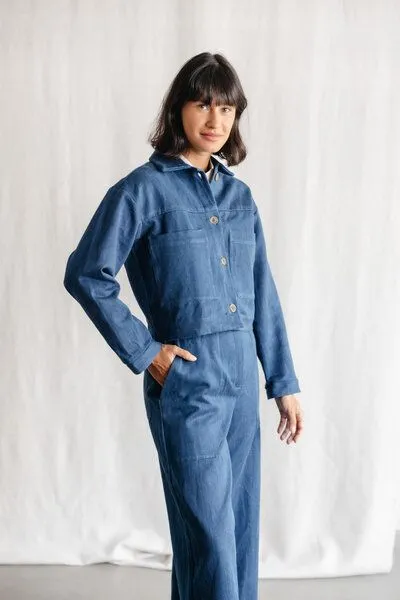 Jyoti - Fair Works Jyoti - Fair Works Bio-Baumwolldenim Shacket Mayur, Denim, – Produktbild 4 von 4
